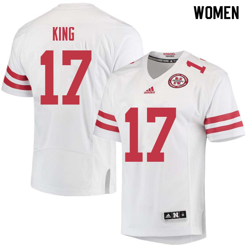 Women #17 Sedrick King Nebraska Cornhuskers College Football Jerseys Sale-White
